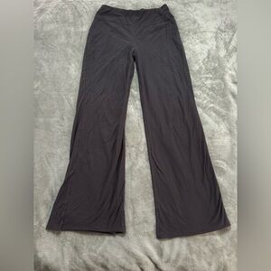 Lunya Womens Flare Pants Size M Black Quiet Luxury Minimalist Sleep